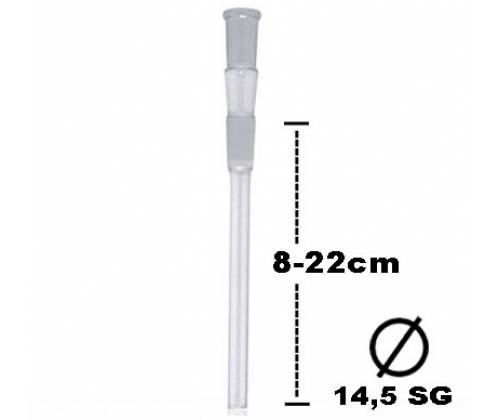 Ανταλλακτικό γυάλινο πιπάκι για Bong (Chillum) - SG:14.5mm - Μήκος: 08-22cm | Δέχεται Bowl - Τιμή: 3,40€