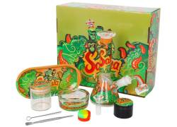 Bong Σετ «Gorilla» με Bong, Δίσκο, Grinder, Σταχτοδοχείο και Βάζο Αποθήκευσης