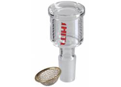 Γυάλινο Bowl Για Bong 1Hit με Σίτες Ø15mm με Μεταλλικό Στεφάνι - 14.5mm