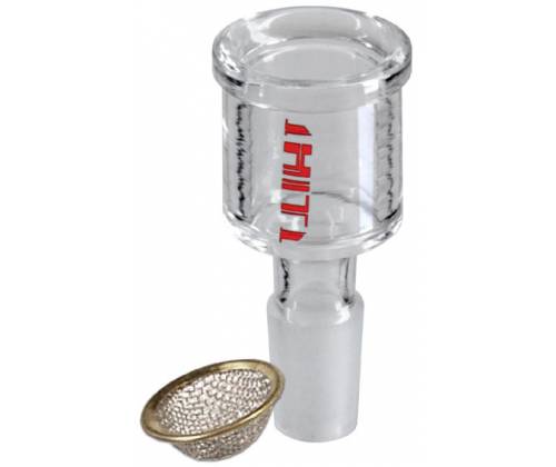 Γυάλινο Bowl Για Bong 1Hit με Σίτες Ø15mm με Μεταλλικό Στεφάνι - 14.5mm - Τιμή: 7,70€