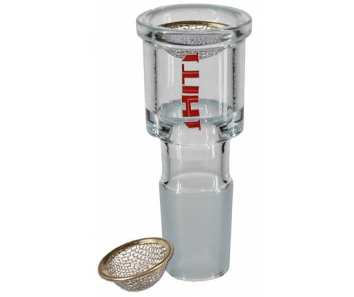 Γυάλινο Bowl Για Bong 1Hit με Σίτες Ø20mm με Μεταλλικό Στεφάνι - 18.8mm - Τιμή: 8,90€