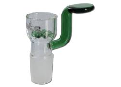 Γυάλινο Bowl για Bong με Λαβή και Γυάλινη Σίτα - Πράσινο SG14