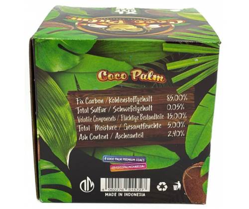 Καρβουνάκια για Ναργιλέ τετράγωνα Coco Palm (26mm) - 1Kg - Τιμή: 8,40€