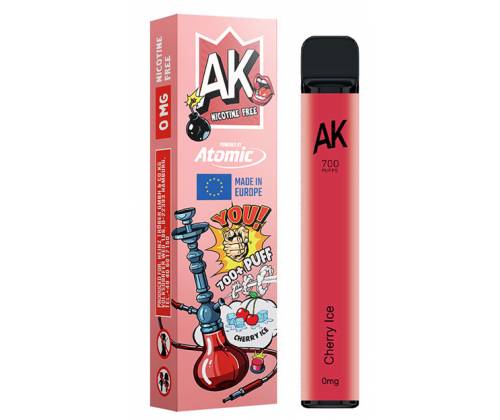 Ηλεκτρονικός Ναργιλές Atomic E-Shisha Cherry Ice 2ml 700 Puff - Χωρίς Νικοτίνη -  Price: 7,50€