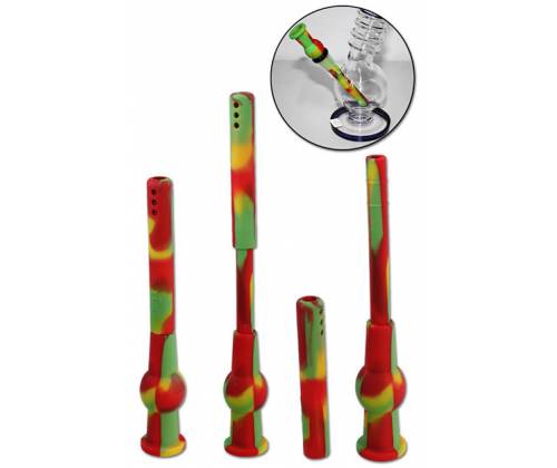 Ανταλλακτικό πιπάκι Σιλικόνης για Bong (Chillum) - SG:14.5mm - Μήκος: 10-16cm Ρυθμιζόμενο | Δέχεται Bowl - Τιμή: 5,50€