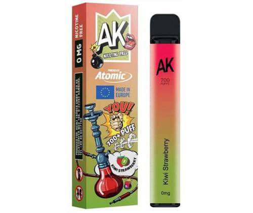 Ηλεκτρονικός Ναργιλές Atomic E-Shisha Kiwi Strawberry 2ml 700 Puff - Χωρίς Νικοτίνη - Τιμή: 7,50€