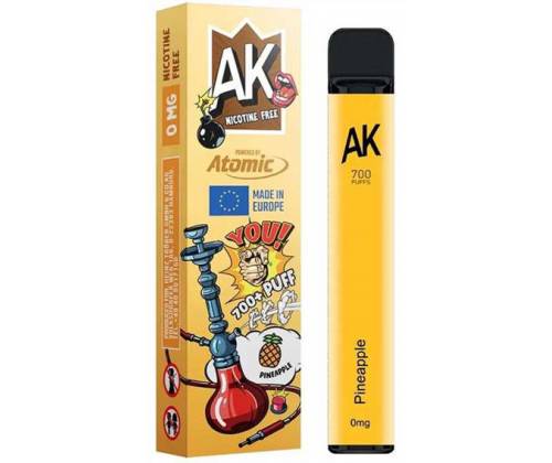 Ηλεκτρονικός Ναργιλές Atomic E-Shisha Pineapple 2ml 700 Puff - Χωρίς Νικοτίνη - Τιμή: 7,50€