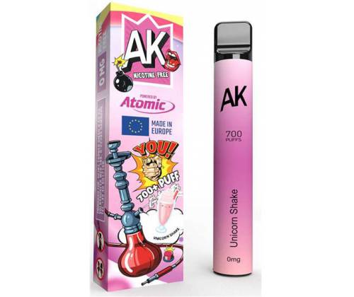 Ηλεκτρονικός Ναργιλές Atomic E-Shisha Unicorn Shake 2ml 700 Puff - Χωρίς Νικοτίνη - Τιμή: 7,50€