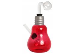 Glass OIL Bong Light Bulb Red - 16cm