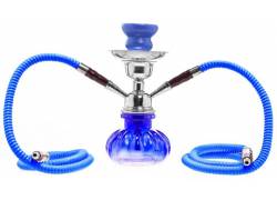 Ναργιλές Hookah Pumpkin Διπλός Μπλε 2 Hoses - 24cm