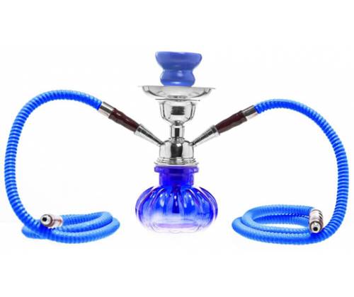 Ναργιλές Hookah Pumpkin Διπλός Μπλε 2 Hoses - 24cm - Τιμή: 8,90€