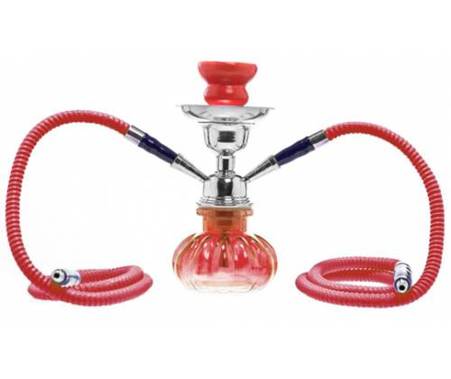 Ναργιλές Hookah Pumpkin Διπλός Κόκκινο 2 Hoses - 24cm - Τιμή: 8,90€