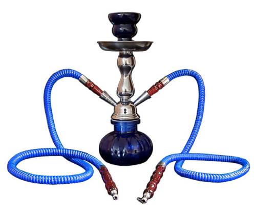 Hookah Blue Double 2 Hoses - 25cm - Price: 17,90€