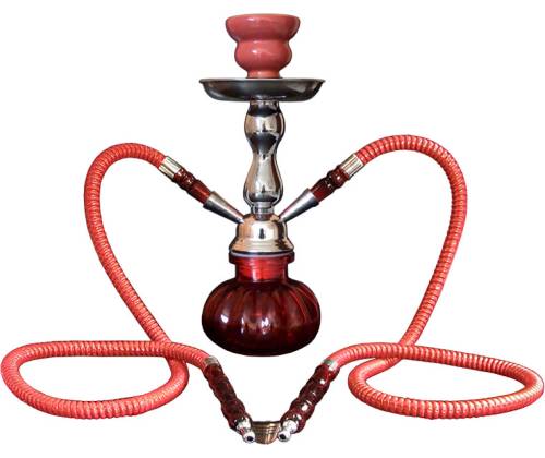 Hookah Red Double 2 Hoses - 25cm - Price: 17,90€