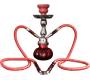 Hookah Red Double 2 Hoses - 25cm - Price: 17,90€
