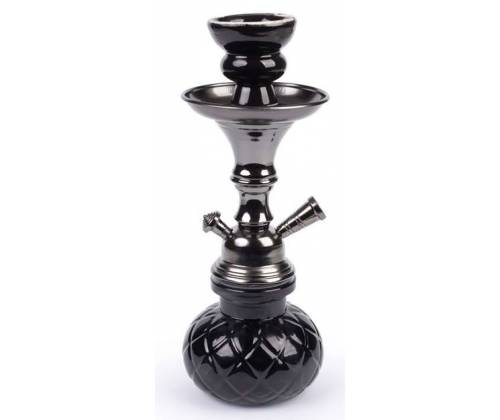 Ναργιλές Hookah Shisha All Black Dark Gun Μονός 1 Hose - 26cm - Τιμή: 17,50€