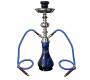 Hookah Blue 2 Hoses with Metal Case - 46cm -  Price: 39,50€