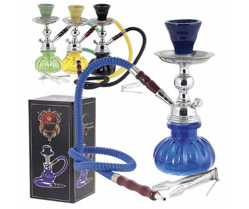 Ναργιλές Hookah - Γυάλινος Μεγάλος 22cm - Τιμή: 13,90€