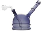 Glass Oil Bong «Curved Grey» - 15cm