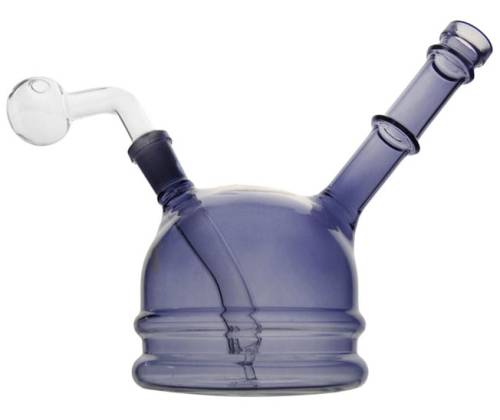Γυάλινο Oil Bong «Curved Grey» - 15cm - Τιμή: 14,70€
