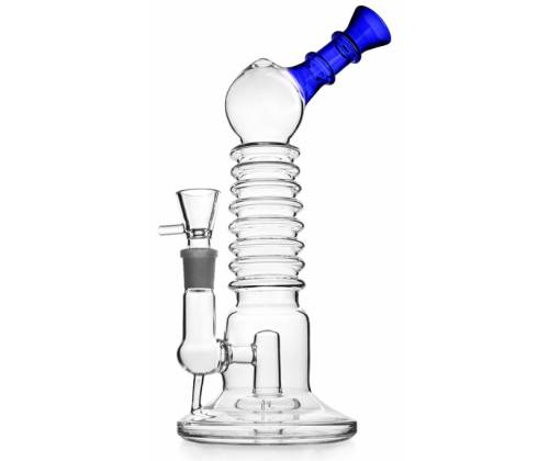 Glass Bong «Twisted» 9-Ring with Diffuser - 28cm - Price: 22,90€