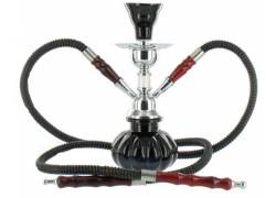 Μίνι Ναργιλές Hookah Μαύρο 2 Hoses - 25cm
