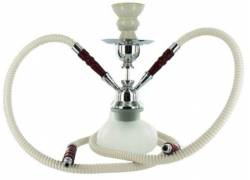 Μίνι Ναργιλές Hookah Λευκό 2 Hoses - 25cm