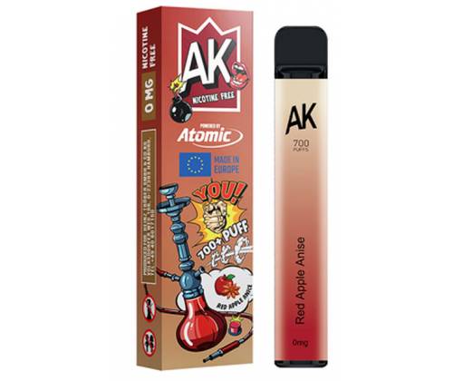 Electronic Hookah Atomic E-Shisha Red Apple Anis 2ml 700 Puff - Nicotine Free -  Price: 7,50€