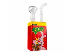 Glass Bong Juice Glass Cartoon Rabbit Breakfast Red - 19cm