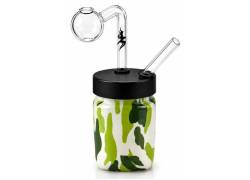 Γυάλινο Oil Bong Sertiko «Jar Square» 15cm - Διάφορα Σχέδια