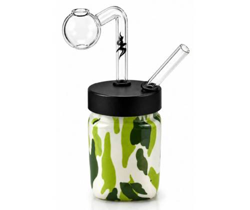 Γυάλινο Oil Bong Sertiko «Jar Square» 15cm - Διάφορα Σχέδια - Τιμή: 19,50€
