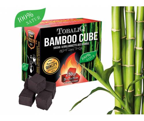 Tobaliq Bamboo Square Hookah Charcoal (26mm) - 250gr -  Price: 2,70€