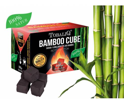 Tobaliq Bamboo Square Hookah Charcoal (26mm) - 500gr -  Price: 4,90€