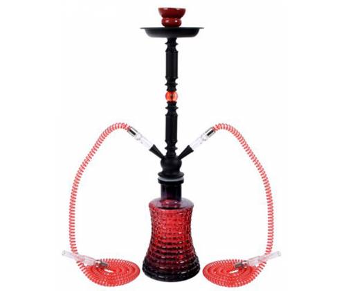 Ναργιλές Hookah Big Mike Κόκκινο 2 Hoses - 58cm - Τιμή: 31,50€