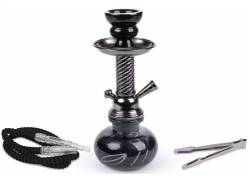 Ναργιλές Hookah Shisha MD All Black Μονος 1 Hose - 26cm