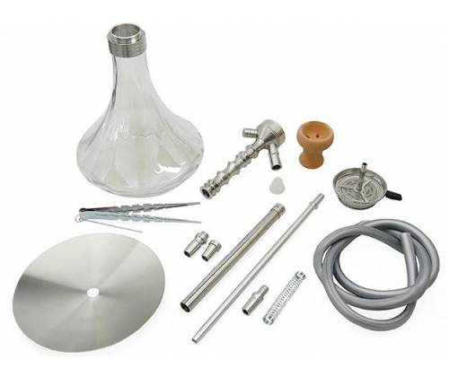 Ναργιλές Hookah Shisha «Illustria» Excusive Premium (Ατσάλι και Γυαλί) - 60cm - Τιμή: 129,00€