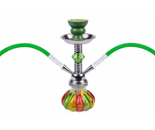 Ναργιλές Hookah Shisha MD Multicolor Διπλός 2 Hoses - 27cm - Τιμή: 16,50€