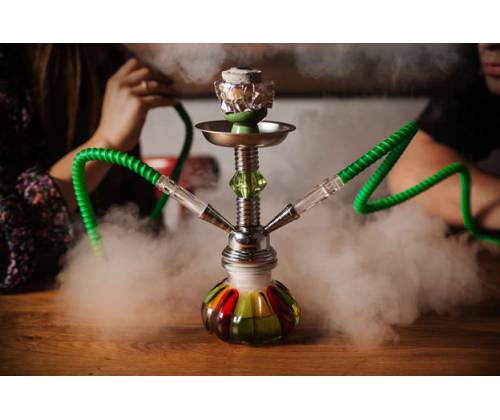 Ναργιλές Hookah Shisha MD Multicolor Διπλός 2 Hoses - 27cm - Τιμή: 16,50€