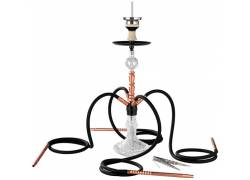 Ναργιλές Hookah «Heroes» Διάφανος Rosegold 4 Hoses - 70cm