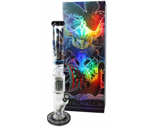 Γυάλινο Bong IN BOX Black Leaf Percolator  | Valhalla 50cm - Τιμή: 129,00€