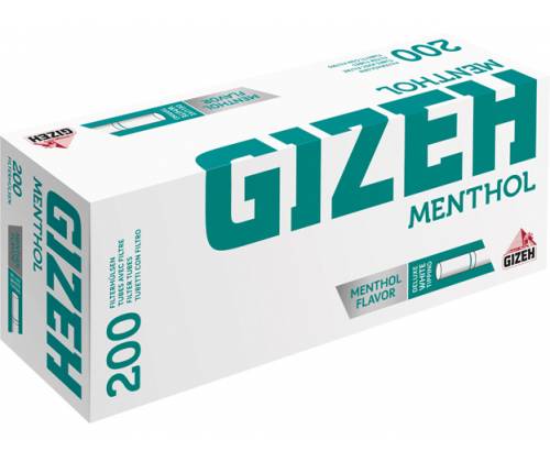 GIZEH Άδεια Τσιγάρα Menthol - Μέντα - 200τεμ. - Τιμή: 3,30€