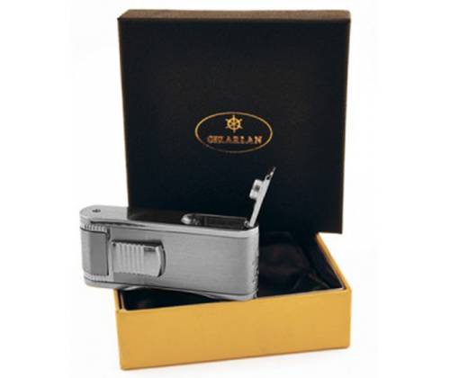 Αναπτήρας Πολυτελείας με Διπλή Φλόγα Αντιανεμικός Ασημί 023s - Τιμή: 13,50€