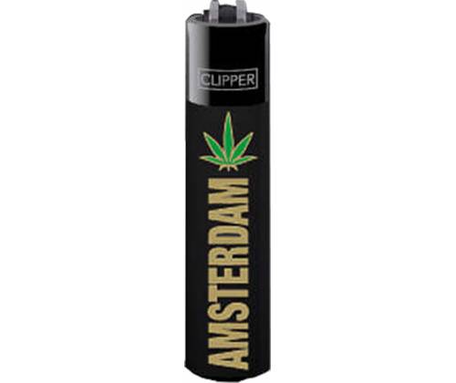 Clipper Αναπτήρας Μικρός - Amsterdam Leaf Black - Τιμή: 1,10€
