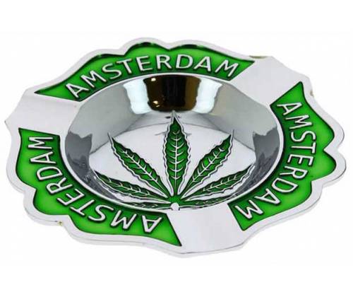 Μεταλλικό Τασάκι Amsterdam & Leaf - Διάμετρος 100mm -  Price: 8,90€