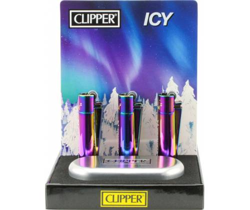 Clipper Αναπτήρας Μεταλλικός Μεγάλος - Amsterdam Leaf Icy Metal - Τιμή: 12,50€