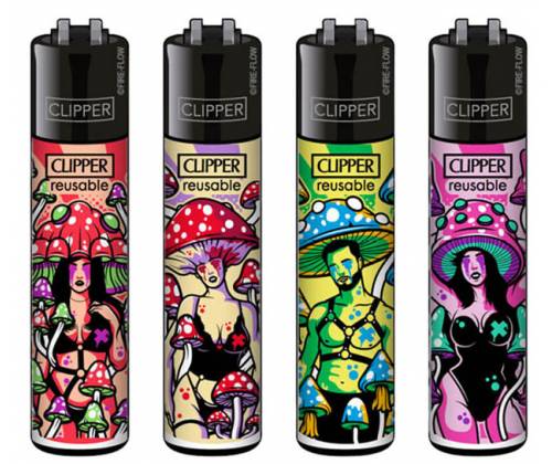 Clipper Αναπτήρας Μεγάλος - Kinky Shrooms - Τιμή: 1,30€