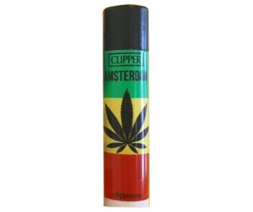 Clipper Αναπτήρας Μεγάλος - Amsterdam Rasta Leaf - Τιμή: 1,30€