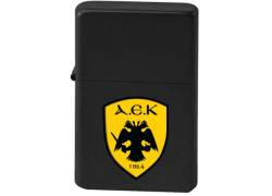 Ronson Αναπτήρας Λαδιού Πέτρας ΑΕΚ - Μαύρο (ΑΕ237)