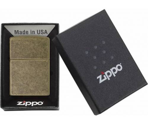 ZIPPO Αναπτήρας - 201FB Antique Brass Plate -  Price: 35,90€