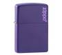 ZIPPO Lighter - 237 ZL Purple Matte With Zippo Logo -  Price: 30,80€